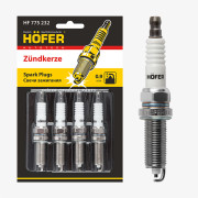 свечи HOFER для а/м ГАЗ с дв. УМЗ 2.7i Е-3/Hyundai Solaris (10-) (0,9мм) (блист. 4 шт.) (ан.LZKR6B-10E) HF 775 232