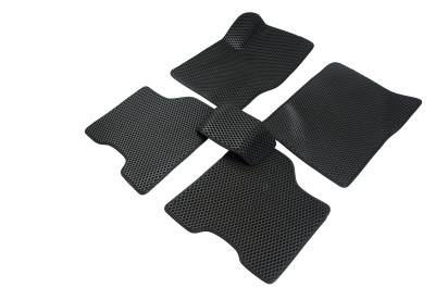 коврики салона Carpetelli Ford FOCUS 2 2005-2011 комплект EVA ромб черный кант черный