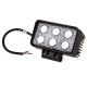 фара светодиодная SKYWAY OFF ROAD 110*75мм прямоугольная 12V/24V 18W 6000К SKYWAY 6 диодов Дальний свет S07201035