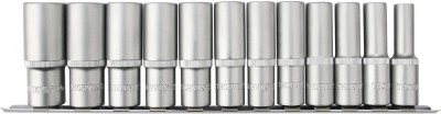 набор головок THORVIK торцевых удлиненных 1/2"DR 12-гранных 12 предм. (10-24 мм) на держателе арт.S13S2212SM