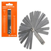 набор щупов AIRLINE 26пр. (0,04-0,63мм, L-90мм, стальной корпус), блистер ATBQ305