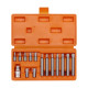 набор бит вставок AIRLINE TORX 3/8” (30мм и 75мм, T20-T55) с держ.  ½” DR, 15 предм. в кейсе AT-B-21