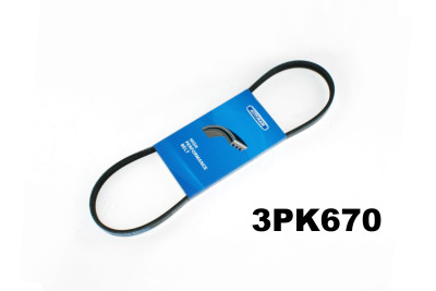 ремень TOYOPOWER поликлиновой 3PK670 а/м Daewoo Matiz (98-)/Chevrolet Spark (05-) 0.8i 3PK670