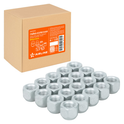 гайка колесная AIRLINE M12x1,5x16, конус, кл.19, открытая, дакромет для а/м Ford/Volvo ASCR006