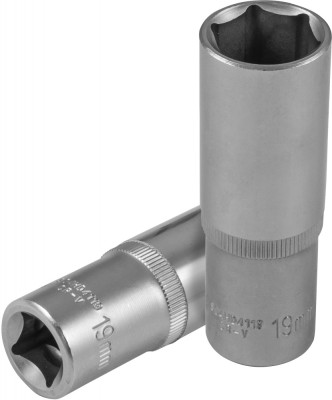 головка JonnesWay глубокая торцевая 1/2"DR шестигранная 19мм арт.S04HD4119