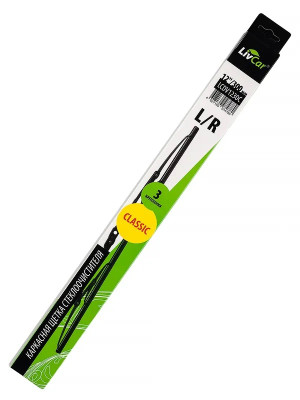 щетка с/о LivCar Classic каркасная 12''/300 мм (3 адаптера) арт. LCDV1230C