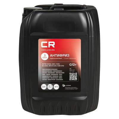 антифриз Carville Racing G12+ карбоксилатн. флуоресцентный, красный 10л (10.74кг) -40°С L2018209