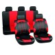 чехлы SKYWAY Люкс на сиденья полиэстер 11 пред. (черно-красный)  премиум класса