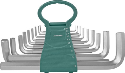 набор ключей торц. шестигр. удлин. 1,5-19 мм 18 предметов Jonnesway 49000 (H02MH118S)
