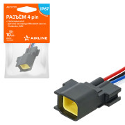 колодка соединительная AIRLINE 4 pin с проводами для датчика кислорода Mitsubishi Lancer, Outlander, ASX AECC070