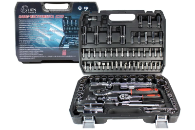 набор инстр. LION TOOLS универсальный 94 предмета 6 гран. 1/4", 1/2"DR в кейсе арт.LNB-94