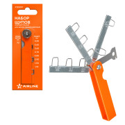 набор щупов AIRLINE для зазора свечей, набор 8пр (0,55-1,1мм, L-75мм, пласт корпус) блистер ATBQ301