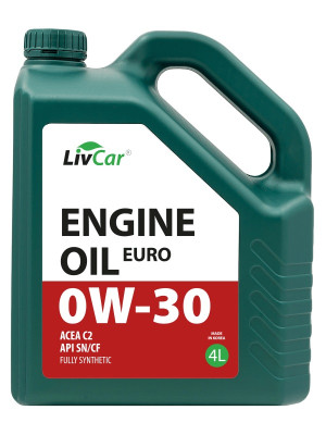 масло моторное LivCar EURO 0W-30 C2, SN/CF, Ford WSS M2C 95DA синт. 4л арт. LC7110030-004