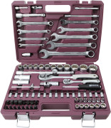 набор инстр. THORVIK универсальный 82 предмета, 1/4", 1/2"DR головки 12-гран. в кейсе арт.UTS0082/12