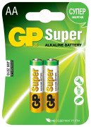 батарейка GP Super Alkaline алкалиновая LR06/AA 1.5V BP2 (2 шт/уп.) 02722