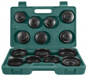 съемник масляного фильтра JonnesWay "Чашка" набор 15 предм. 65-100мм арт.AI050004