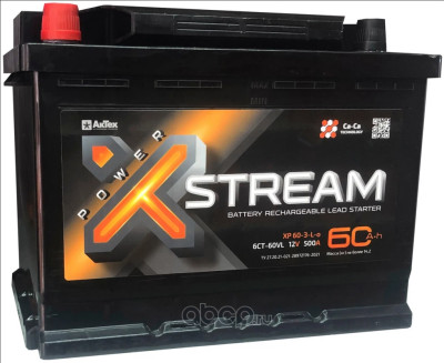 аккумулятор X-STREAM POWER 60 А/ч 500A (242х175х190) 6СТ-60VLЗ