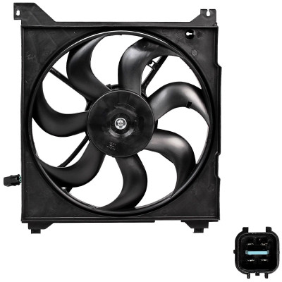 электровентилятор охлаждения LUZAR для а/м Hyundai Sonata (EF) (98-) 2.0i/2.7i (с кожухом) (4-х конт.) LFK 0805