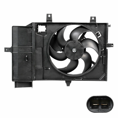 электровентилятор охлаждения LUZAR для а/м Nissan Note (06-)/Micra (02-) AT (с кожухом) (LFK 1411)