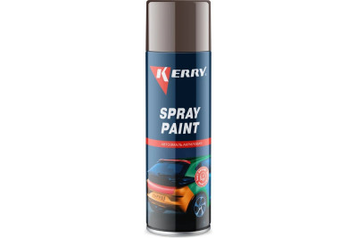 краска акриловая KERRY 650 мл быстросохнущая глянцевая коричневая 793 (RAL 8017) KR-621