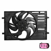 электровентилятор охлаждения LUZAR для а/м Skoda Octavia A7 (13-)/VW Tiguan II (16-) 1.8T/2.0T (с кожухом) (LFK 1812)