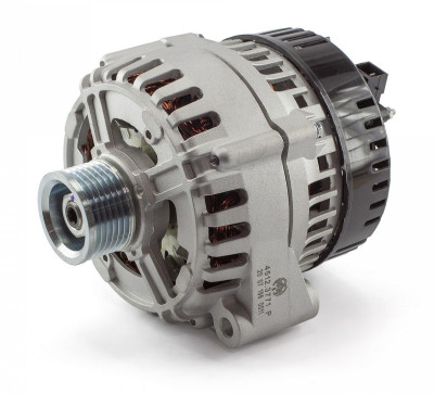 генератор АТЭ-1 (ПРАМО) для а/м МАЗ,ЛАЗ,УРАЛ дв.ЯМЗ 236, 238 ЕВРО-3 поликлиновой шкив,монокронштейн (28В/80А) 4512.3771