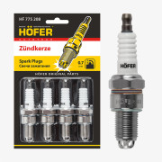 свечи HOFER для а/м LADA 2108-2110 карб. 3-х эл. (0,7мм, R, Cu) (блист. 4 шт.) (ан.BUR6ET) HF 775 208