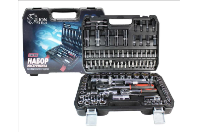 набор инстр. LION TOOLS универсальный 108 предметов 6 гран. 1/4", 1/2"DR в кейсе арт.LNB-108