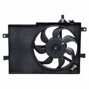 электровентилятор охлаждения LUZAR для а/м Fiat Albea (02-) (с кожухом и резист.) A/C+ LFK 1661