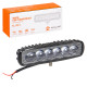 фара светодиодная AIRLINE прямоугольная, 6 LED 4D линза, 18W, (157х42х40) 12/24V пылевлагозащит алюмин корпус ALED006