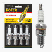 свечи HOFER для а/м ГАЗ/УАЗ с дв. ЗМЗ-405/406/409 (1мм, R, Cu) (блист. 4 шт.) (ан.BPR5ES-11) HF 775 241