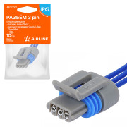 колодка соединительная AIRLINE 3 pin с проводами для датчика фазы Лада; для катуш. зажиг. Geely, Lifan, GreatWall AECC001