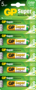 батарейка GP Super Alkaline алкалиновая LR06/AA 1.5V BP5 (5 шт/уп.) 02718