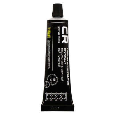 герметик CR высокотемпературный нейтральный RTV, -55/+340°C, черный, туба/насадка/ключ 85г G9255857