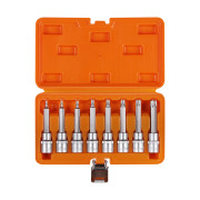 Набор головок AIRLINE 1/2" DR со вставками TORX T20-T60, 100мм, 8 предметов в кейсе AT-BS-32