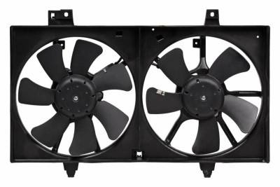 электровентилятор охлаждения LUZAR Almera Classic (05-) 1.6i, 2 вент. с кожухом и резистором LFK 1410