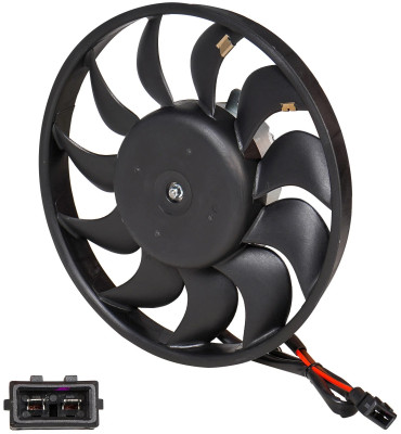 электровентилятор охлаждения LUZAR для а/м VW Transporter T4 (90-) (без кожуха) (тип Valeo; 280мм.) (LFc 1810)