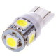 светодиод SKYWAY T10(W5W) 24V 5 SMD 1-конт Белая Салон, габариты, номер, стопы S08202005