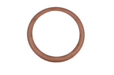 оплетка CARPETELLI на руль M кожа Classic (коричневая перфорация по бокам, верх и низ — коричневая гладкая кожа, коричневая нить) арт. CA022-СPBnBn