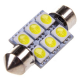 светодиод SKYWAY T11(C5W) 24V 6 SMD диодов c цоколем 1-конт белая салон, номер SJ-6SMD-5050-36MM-24V