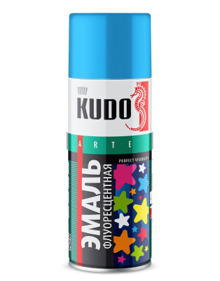 краска KUDO 520 мл универсальная флуоресцентная голубая акрил. KU-1202