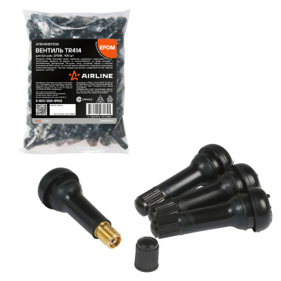 вентиль для б/к шин AIRLINE TR414 PRO, EPDM резина, (в уп.100 шт.) ATRV414EPDM