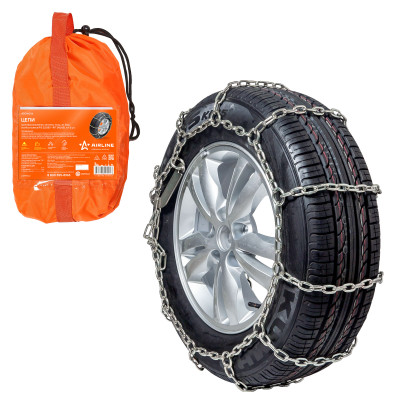 цепи противоскольжения AIRLINE, лесенка, толщ.зв. 5мм (колеса R15 225/80 - R17 245/65), к-т 2 шт. ADCW006