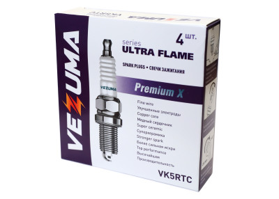 свечи VEZUMA для а/м KIA / NISSAN (упак. 4 шт.) "Premium X" арт. VK5RTC