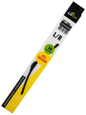 щетка с/о LivCar All Season бескаркасная, 20''/500 мм (10 адаптеров) арт. LCDV2050A