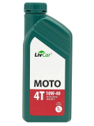 масло моторное LivCar Moto 10W-40 4T API SP JASO MA-2 для мототехники синт. 1л арт. LCMOT1040-001
