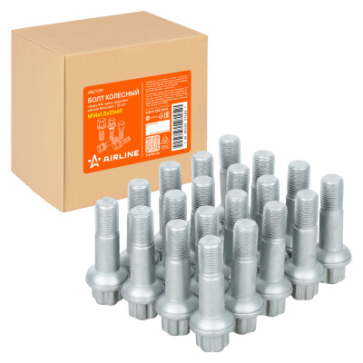 болт колесный AIRLINE M14x1,5x21x69, сфера R14, spline, дакромет для а/м Mercedes ABLT009
