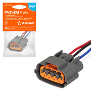 колодка соединительная AIRLINE 4 pin с проводами для датч.газа ГАЗ; для генер. Chery, Nissan; для датч.темп. Nissan AECC135