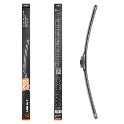 щетка с/о AIRLINE бескаркасная PREMIUM 700мм (28") 5 адаптеров AWBP013