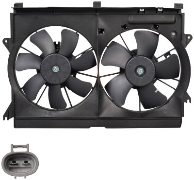 электровентилятор охлаждения LUZAR для а/м Toyota Avensis (03-) 2.0i/2.4i (2 вент.) (с кожухом) LFK 1904